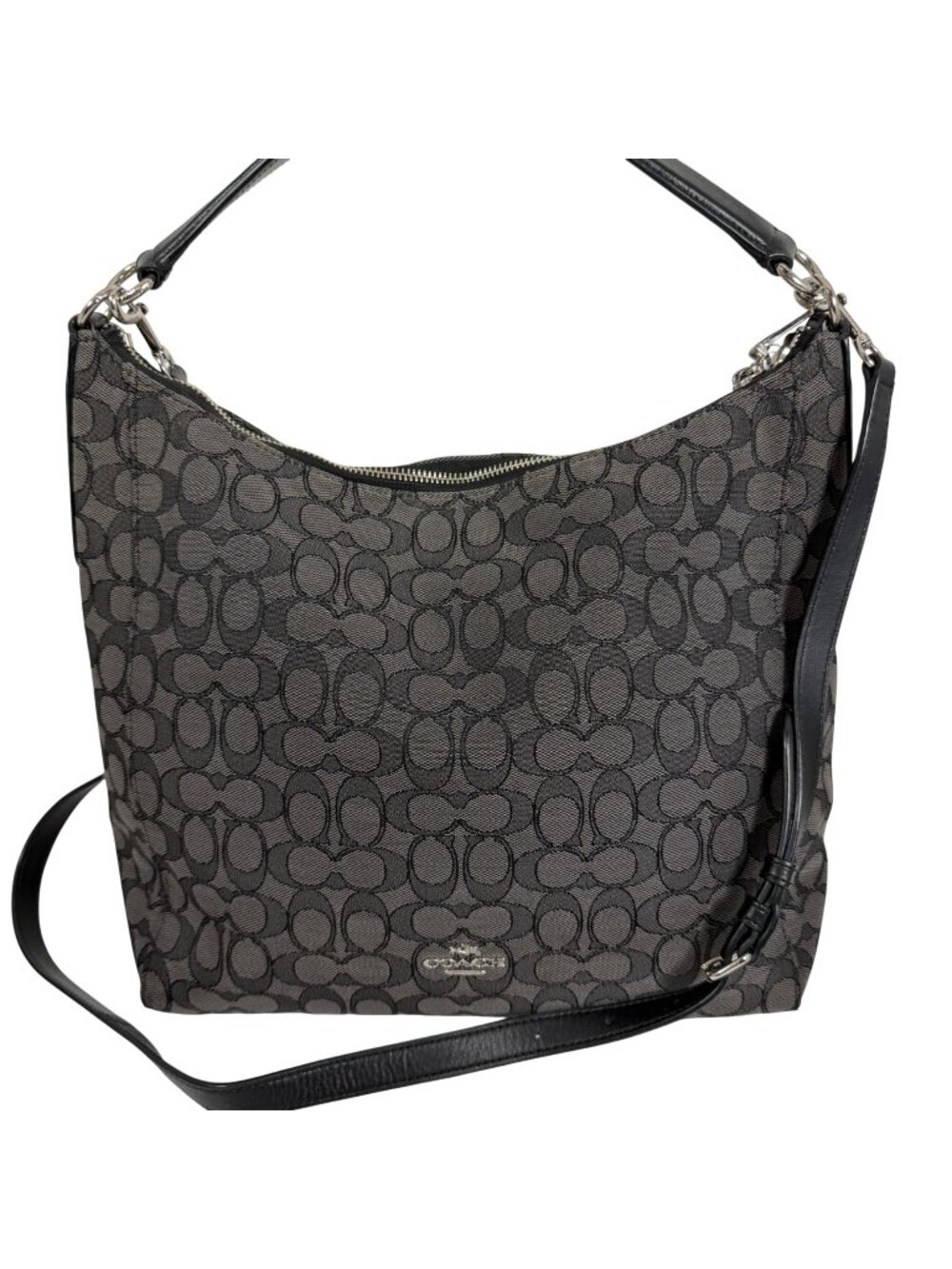 Coach Celeste Signature Jacquard Convertible Hobo Bag F58327 + Strap -No Tag EUC